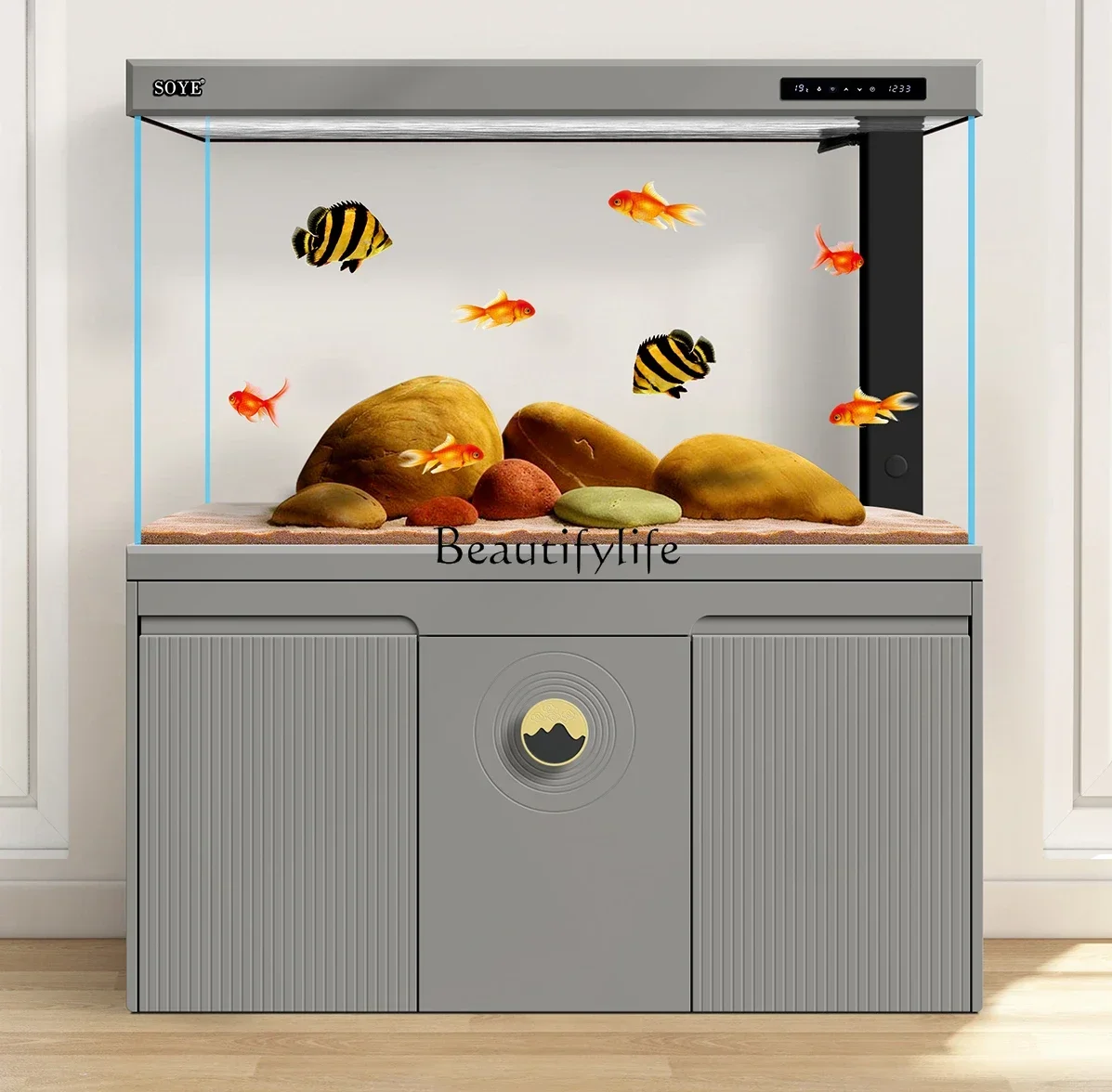 

Ecological Floor Large Bottom Filter Partition Smart Screen Household Ultra White Aquarium