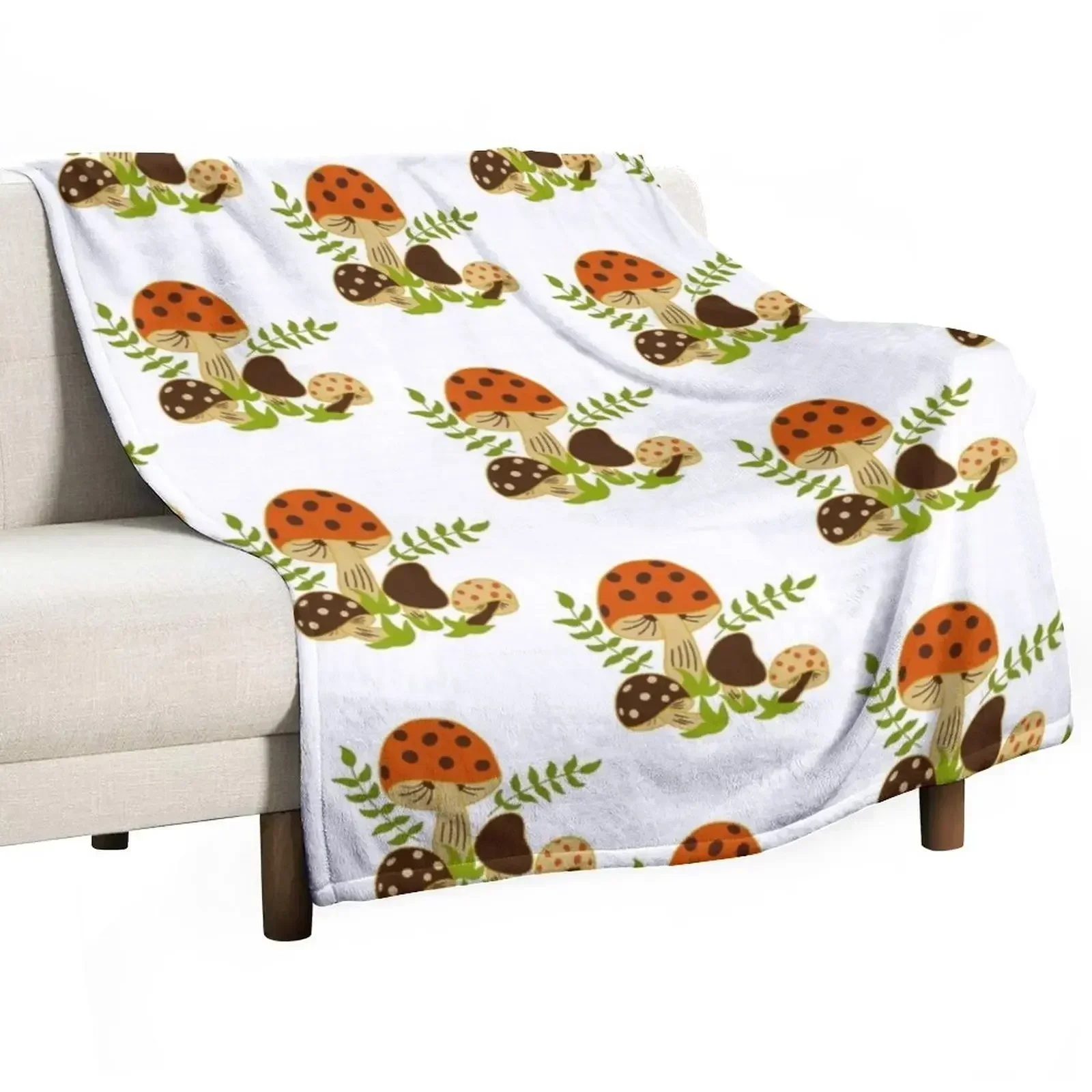 

Mushroom Throw Blanket Sofa Quilt Multi-Purpose Softest Blankets