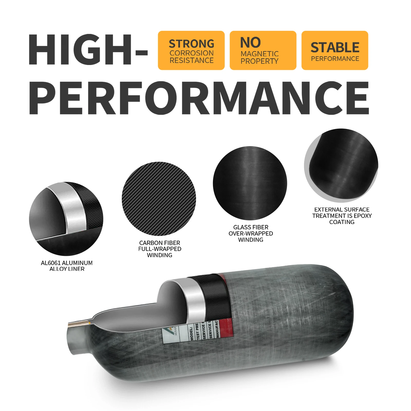 Imagem -06 - Tuxing-alta Pressão Preenchimento Estação Tanque Cilindro de Fibra de Carbono Medidor Regulador Mergulho Thread M18 x 1.5 300bar 2l 4500psi