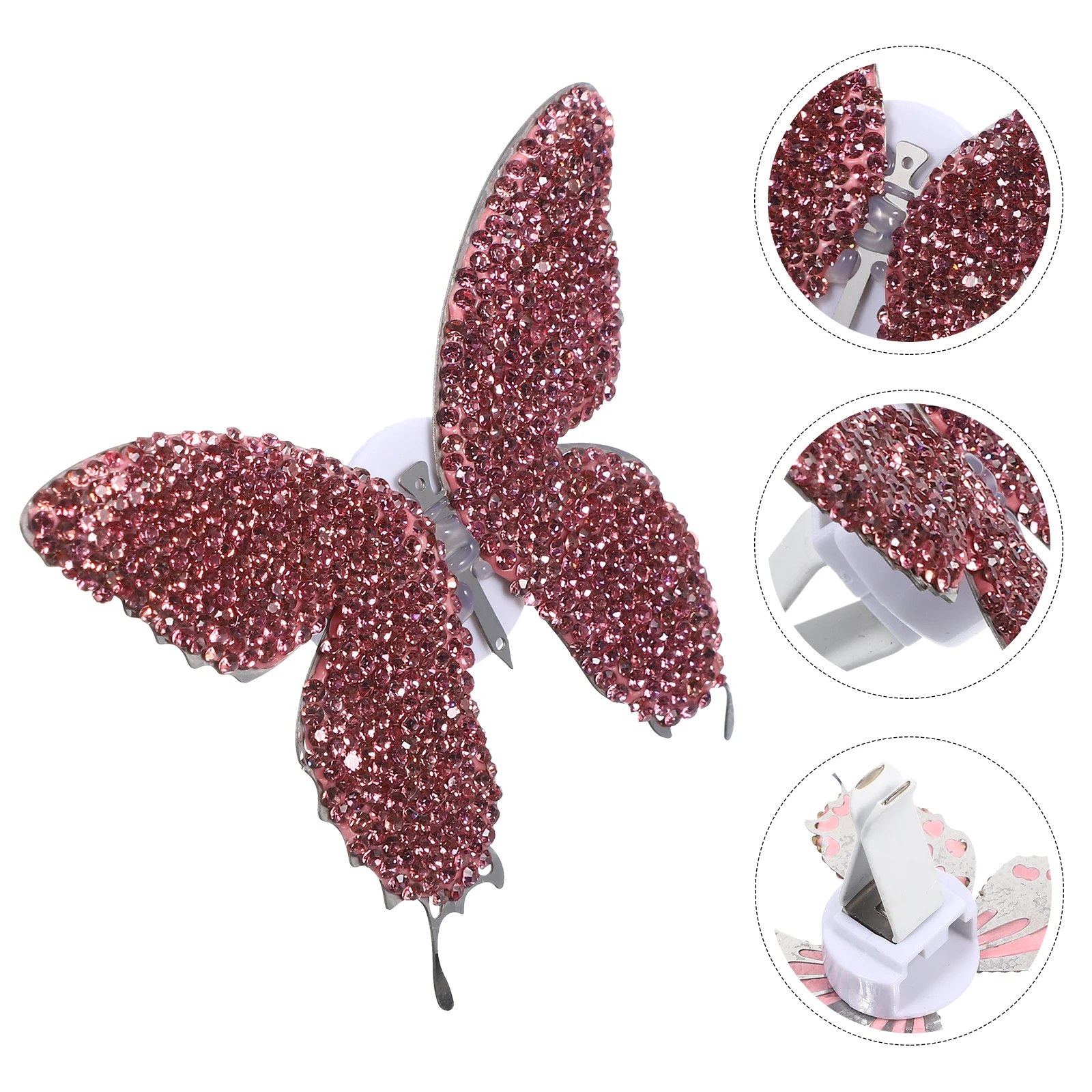 

3D Butterfly Rhinestone Vent Diffuser Outlet Freshener For Women Cute Air Fresheners Dashboard Clips Auto Decorations Long