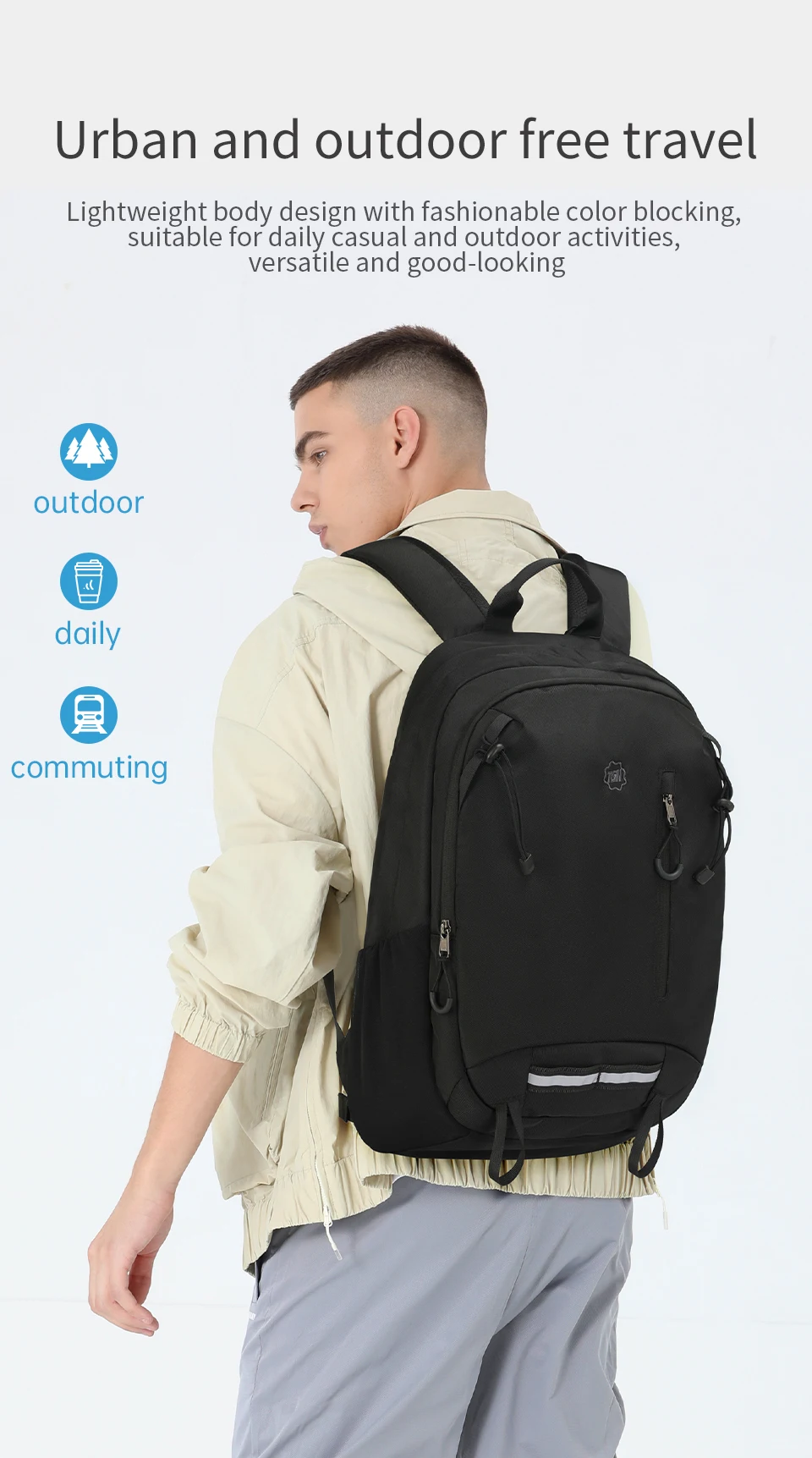 Tigernu Sport Rucksäcke Für Männer 15,6 zoll Laptop Rucksack Casual Rucksack Männer Reisetasche Outdoor Rucksack Wasserdichte Tasche Rucksack – Detail 5