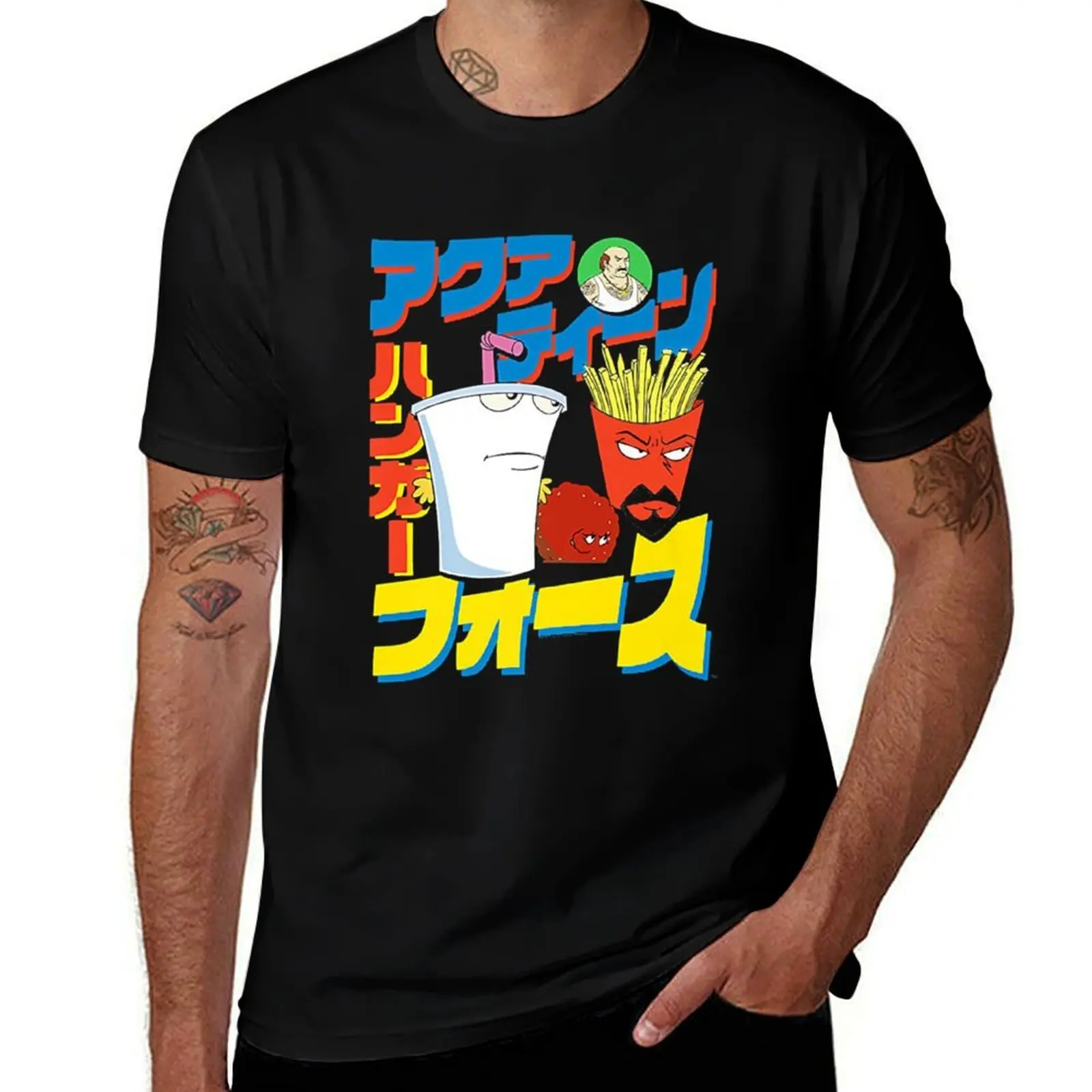 

aqua teen hunger force (4) T-Shirt t shirt man cotton t shirt man plain T-Shirt