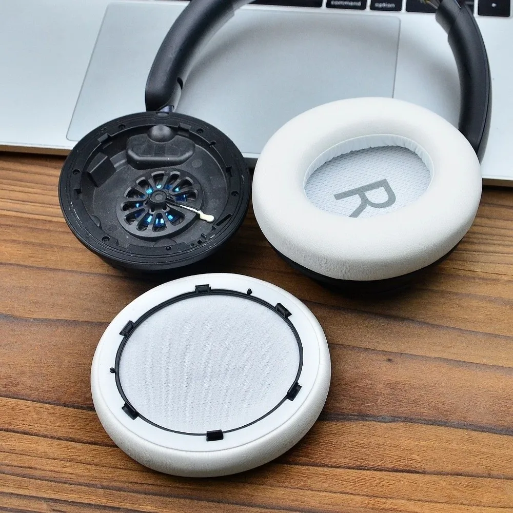 1Pair Replacement Headphone Ear Pads Protein Leather Cooling Gel Headphone Headband Cover for Anker Soundcore Life Space Q45