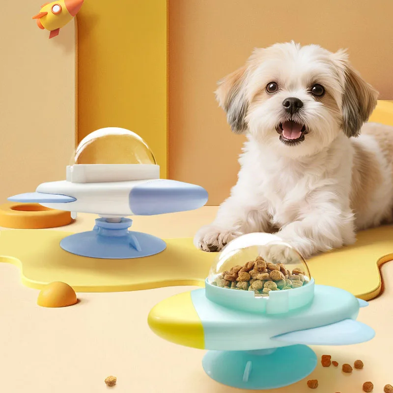 Cat Doy Toys Interactive Puzzle Pet Feeder Food Treat Dispenser Cute Rocket Des…