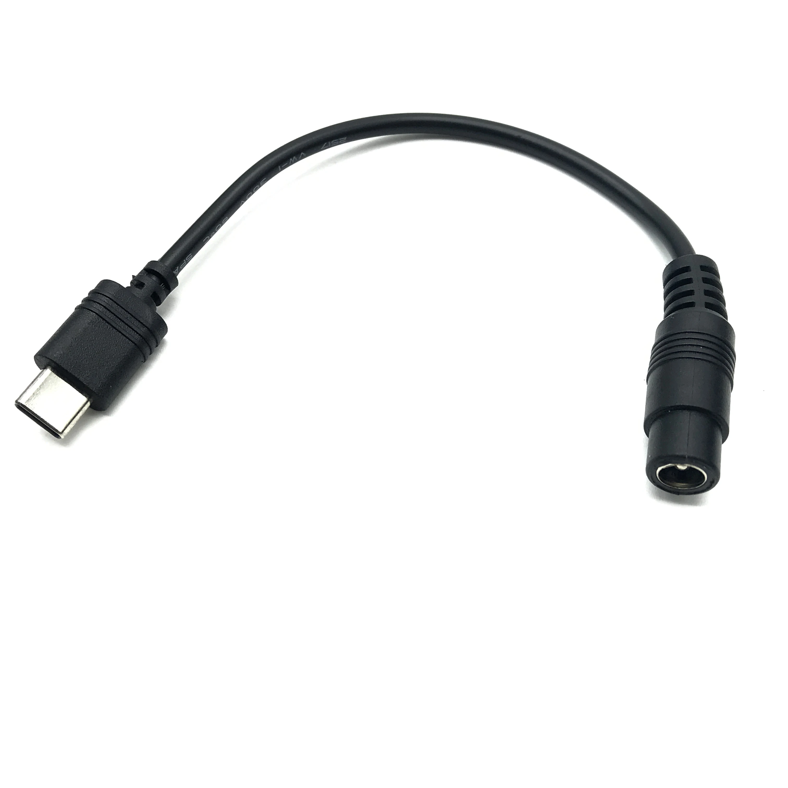 DC5.5 X 2.1มม.แจ็คหญิงประเภท-C ปลั๊ก USB 3.1ไมโคร Usb ชาย DC Power Connector Adapter DC ประเภท C 19ซม.ชาร์จ