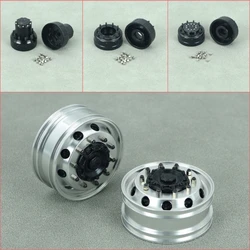 Simulation Metal Wheel Hub Brake Drum Shaft Head for 1/14 RC Truck For volvo For scania For man