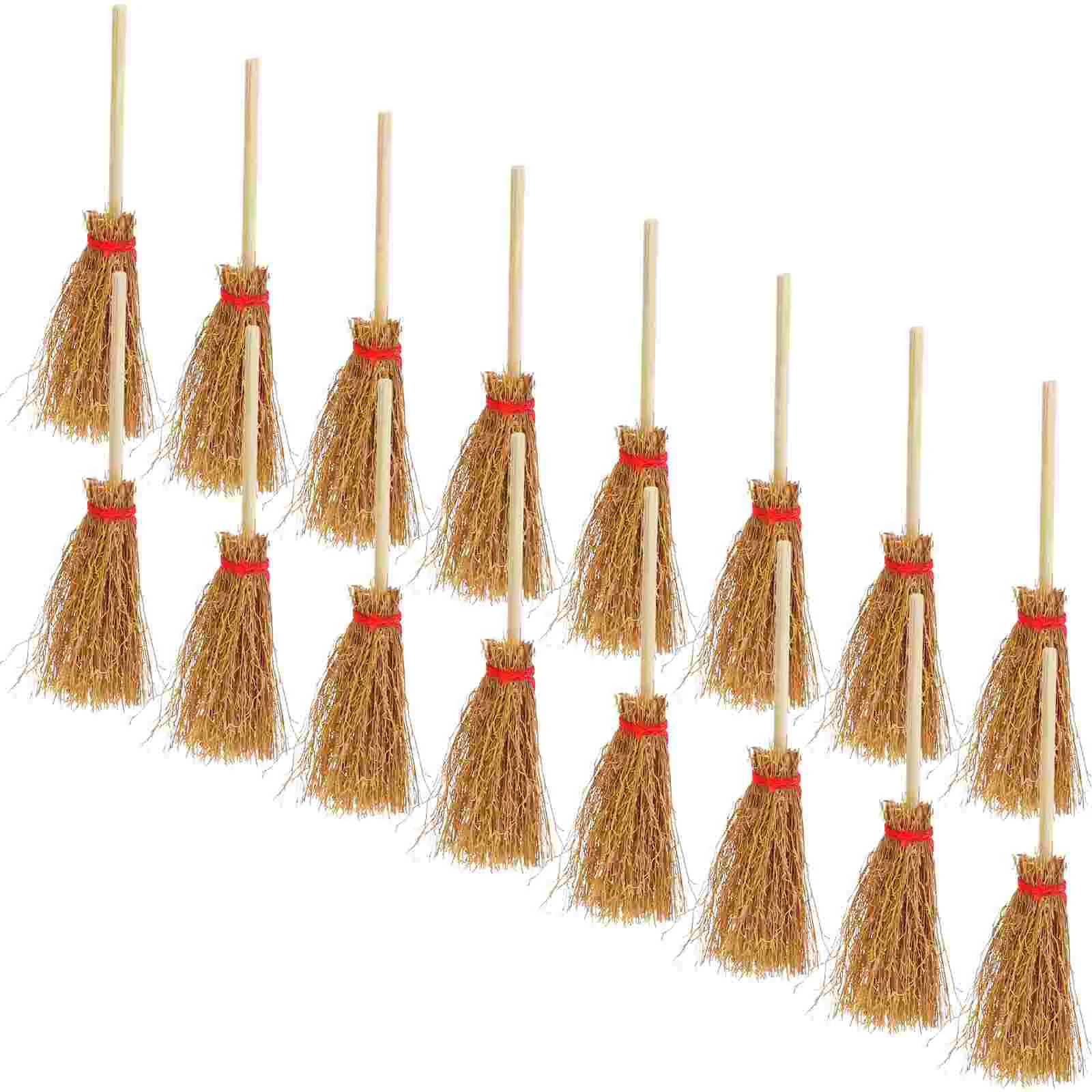 

50 Pcs Mini Broom Simulation Brooms House Decor Accessories Toy Wood Ornament Halloween