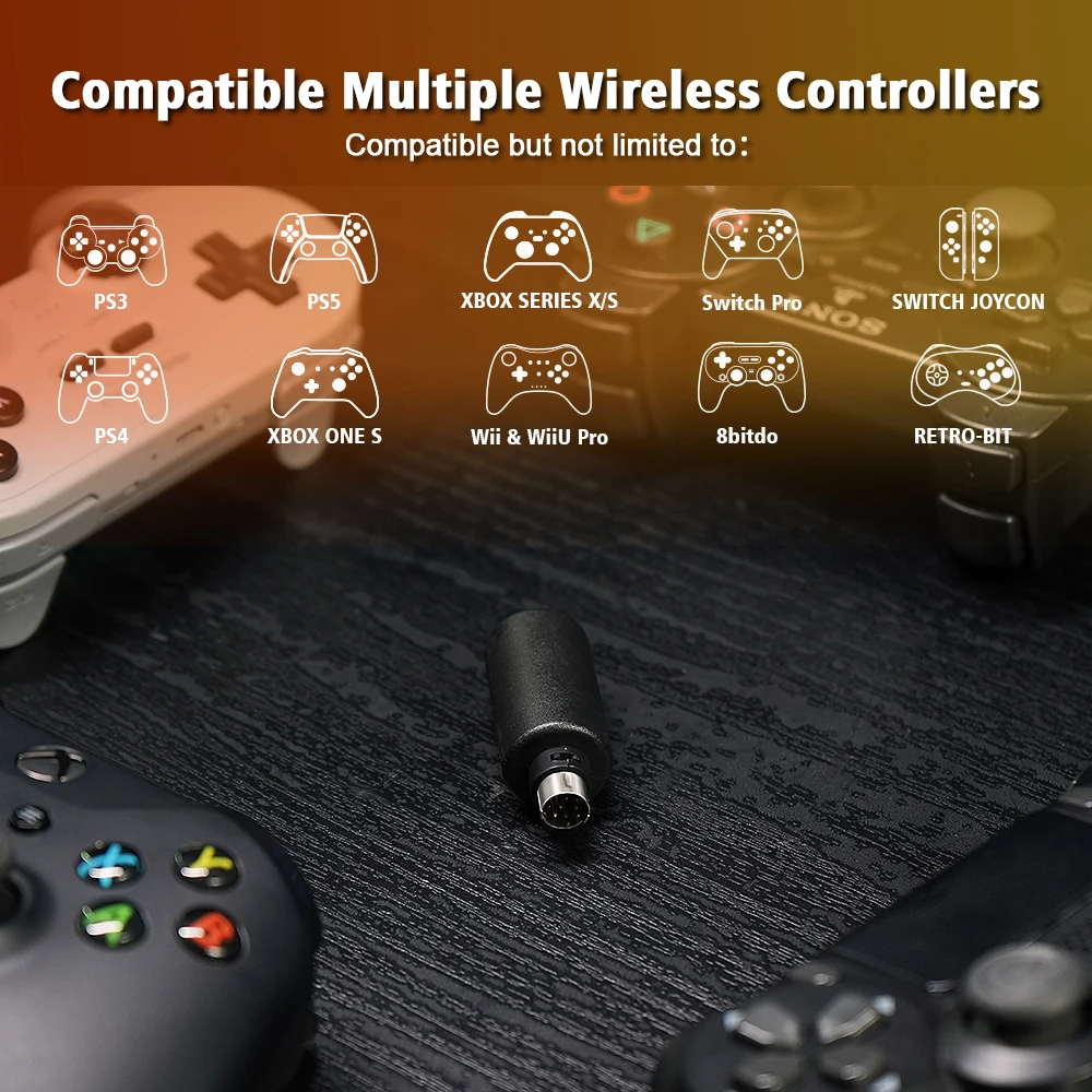 BlueRetro Wireless Game Controller Adapter For PC Engine/CoreGrafx/CoreGrafx II Consoles to PS4 PS5 8bitdo Switch Contorllers