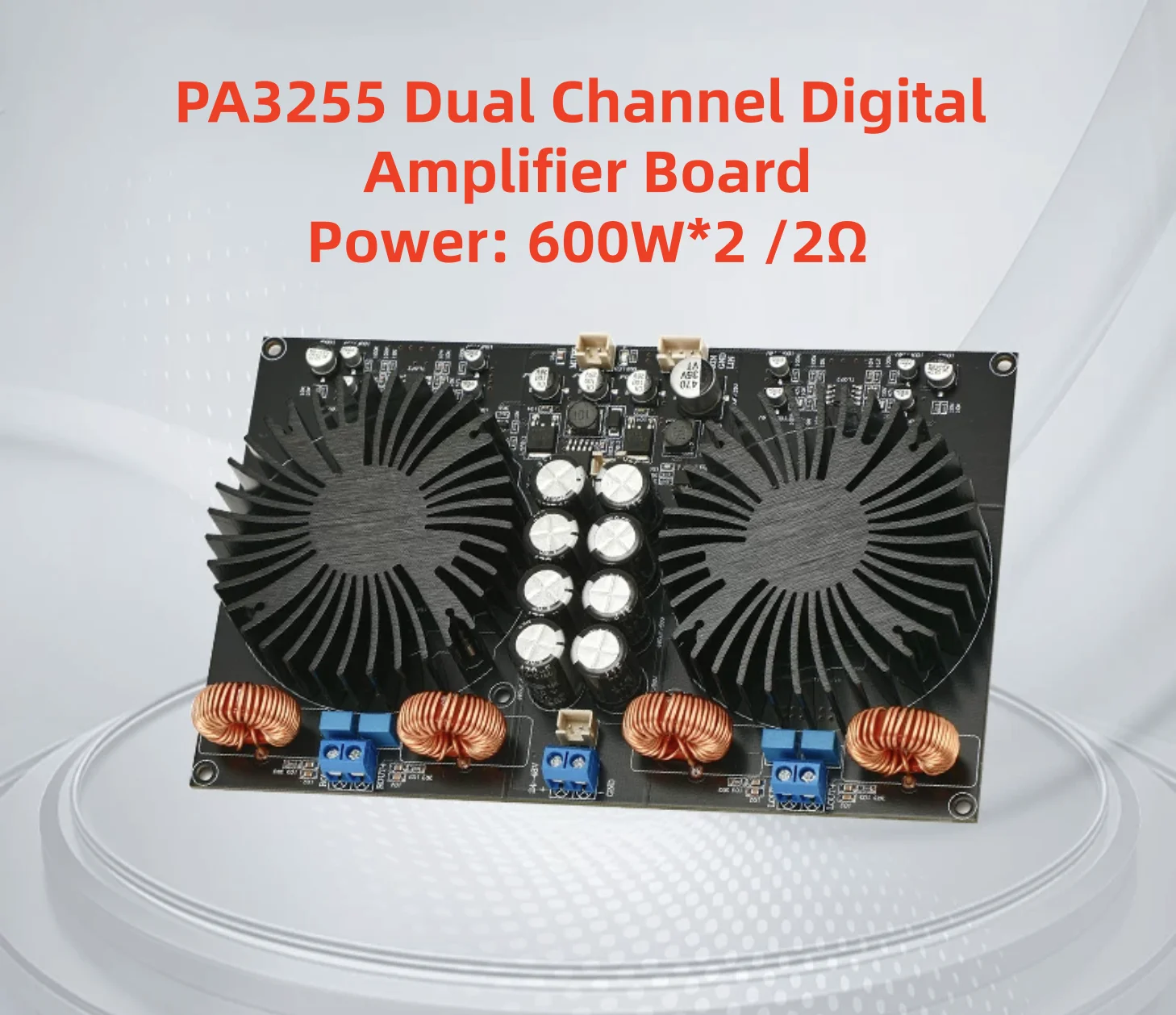 Dual Chip High Power TPA3255 Dual Channel Class D Digital Audio Amplifier Board, Audiophile HIFI Amp Module, Power: 600W\*2 @ 2Ω