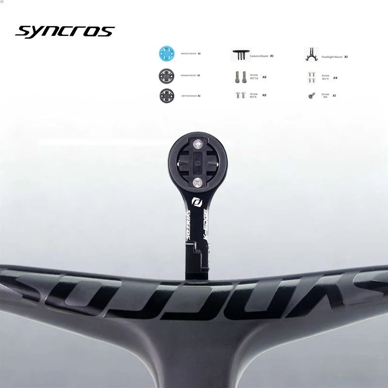 

SYNCROS Alloy Universal Bike Computer Mount Code Table Rack, Wahoo, Garmin, Bryton, Suitable for Road and Mountain Bikes Part
