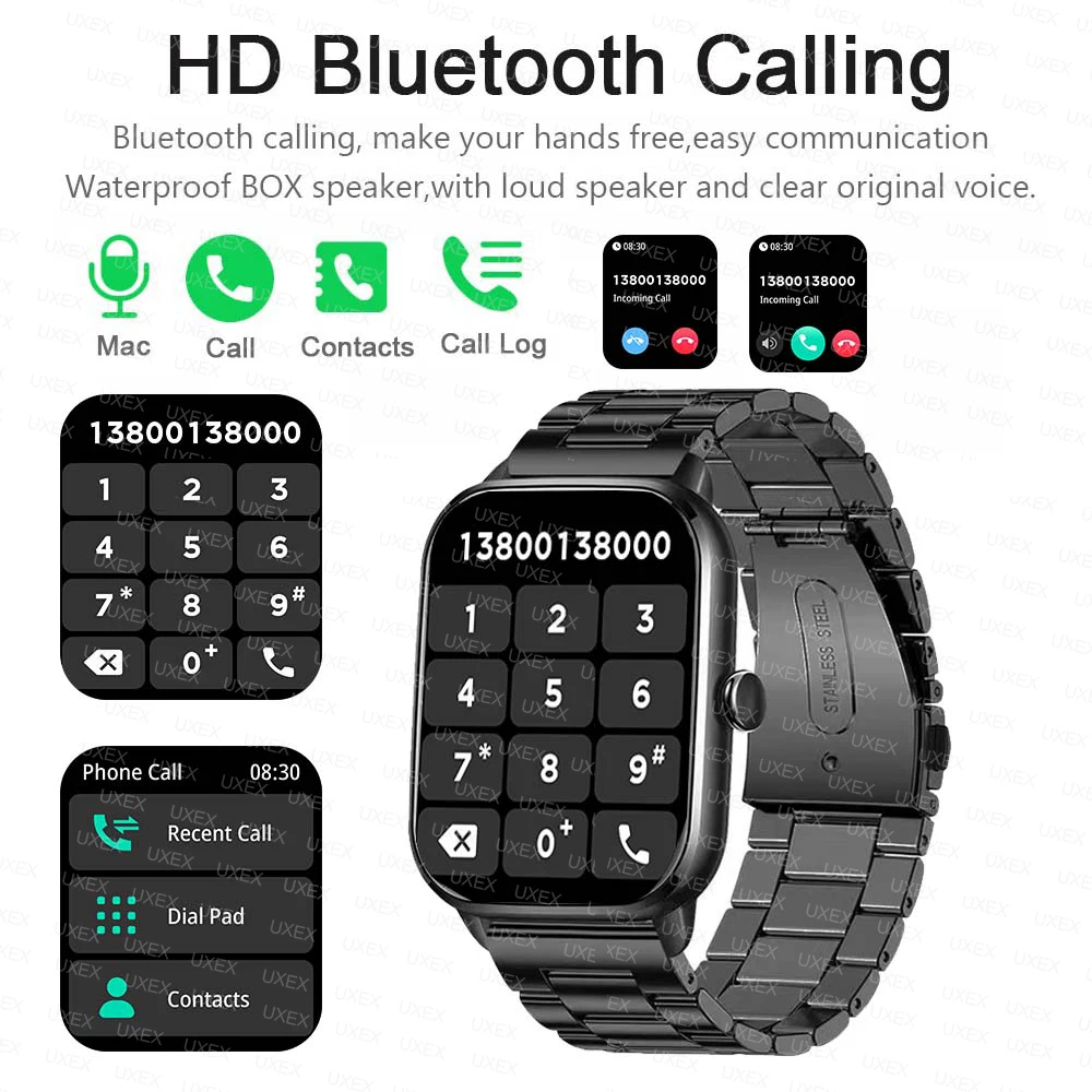 New Fashion Smartwatch Male1.77” HD Bluetooth Call Meeting Gift Alarm Clock Custom Photo Health Tracker Watch Smart Ladies 2025