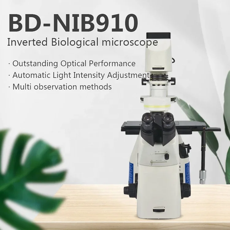 Microscopio de fluorescencia invertida objetivo Boshida BD-NIB910 APO con iluminación LED de contraste de fase