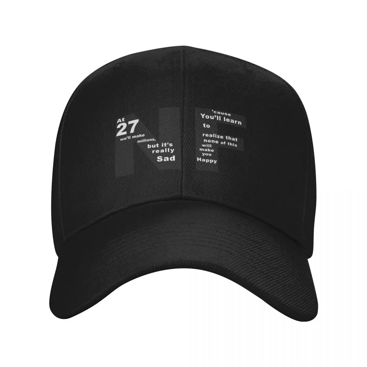 

NF - Nate Lyrics on NF Logo Baseball Cap custom Hat Luxury Brand Cosplay Trucker Hats For Men Women's
