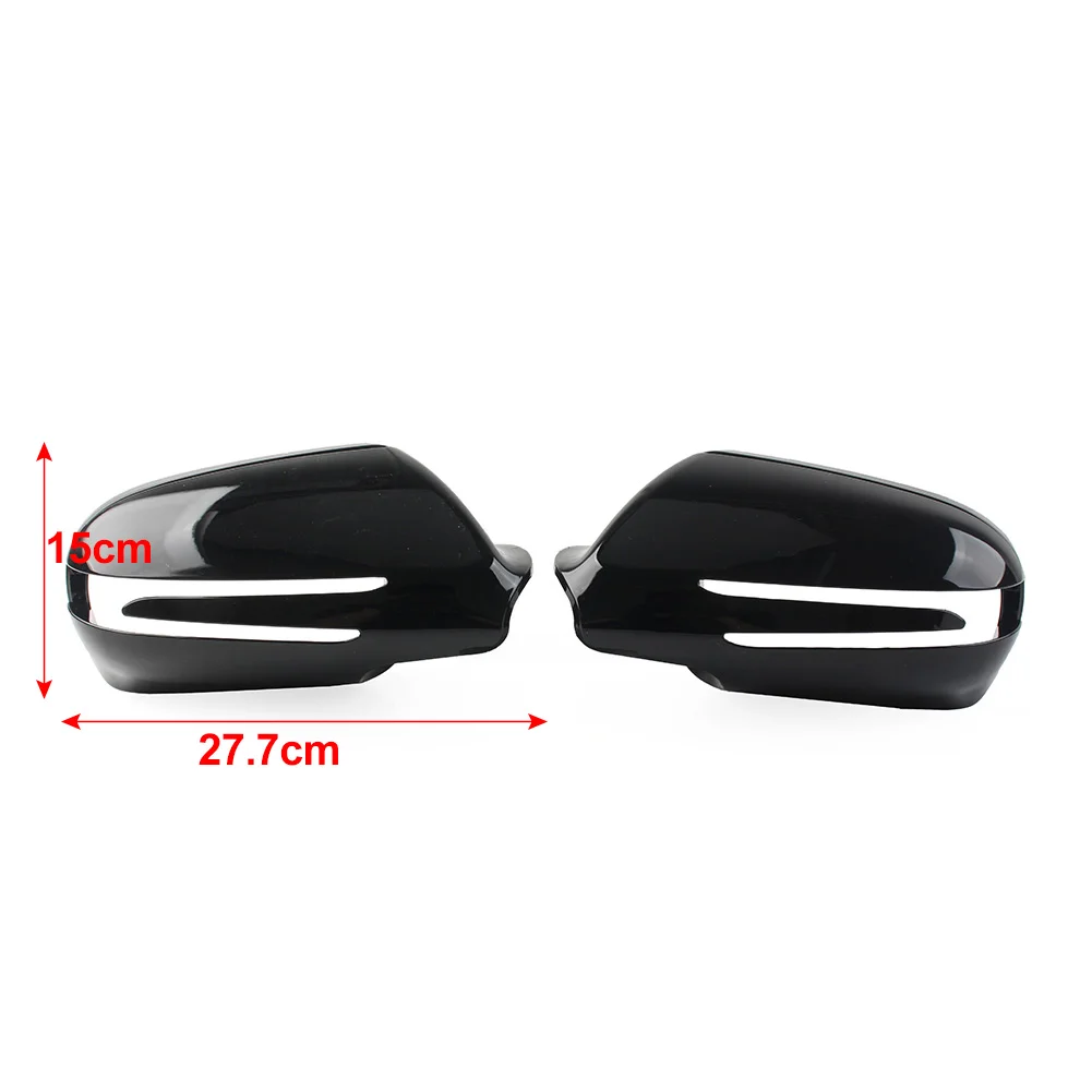 1 Pair Glossy Black Car Rear View Mirror Cover For Mercedes Benz E-Coupe CLS CLC SL SLK Class