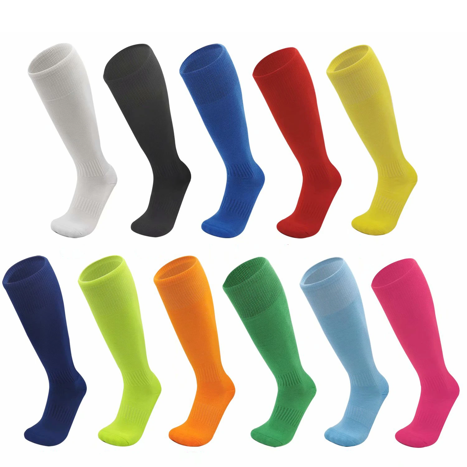 

Adults Football Soccer Socks Men Women Breathable Outdoor Sports Rugby Stockings Over Knee High Volleyball Baseball Long Socks