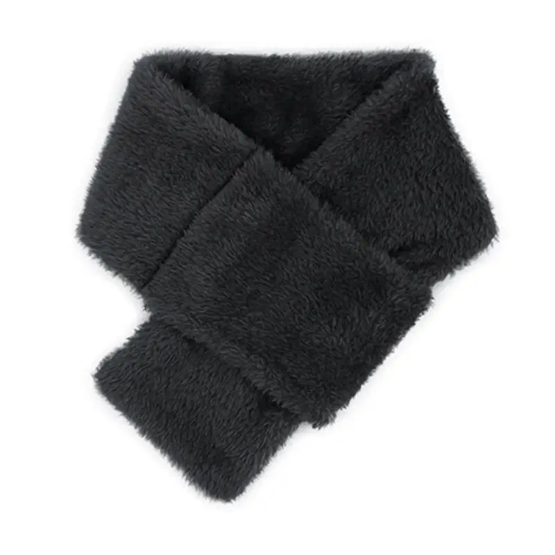 

Теплый флисовый шарф для мужчин, винтажный плюшевый шарф, зимний холодостойкий теплый шарф с воротником, однотонный мужской шарф для путешествий на открытом воздухе