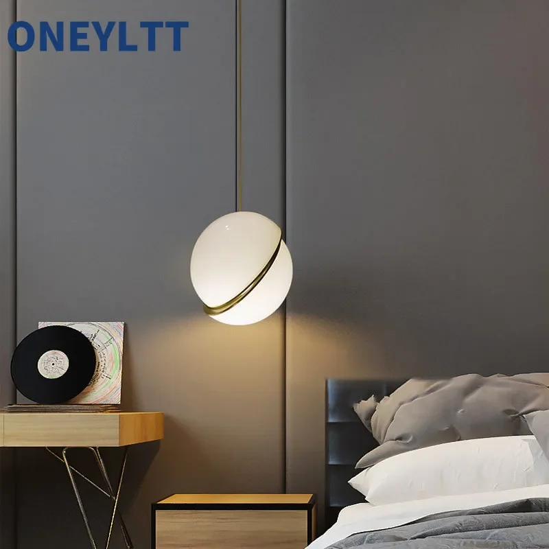 

Nordic Minimalist New Creative Two Hemisphere Circular Chandelier Bedroom Light Fashion Decorative Light