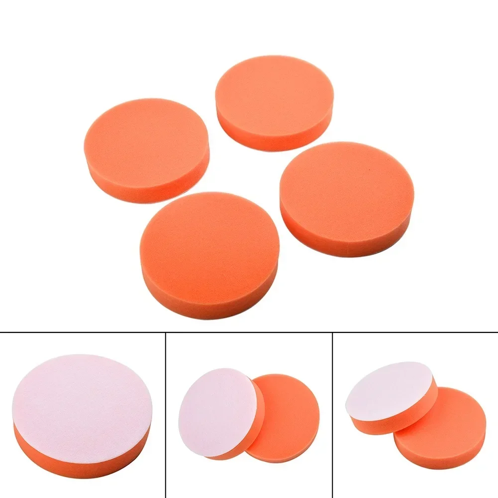 4pcs 125mm 5inch Car Polishing Buffing Pad Flat Sponge Polisher Buffer Pads Car Polisher Beauty Waxing Polishing Pad Tools