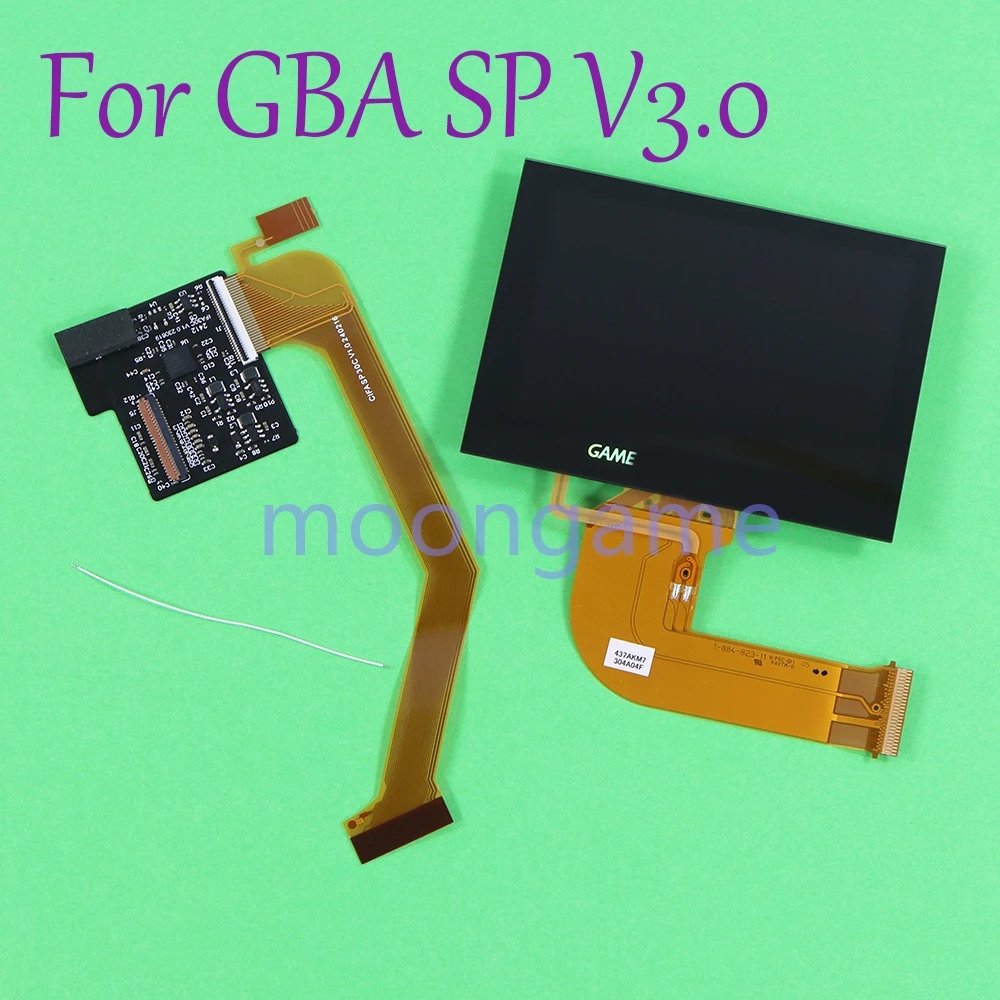 1set New IPS V3.0 for GBA SP Backlight LCD Screen Kits High Brightness IPS LCD V3 Screen