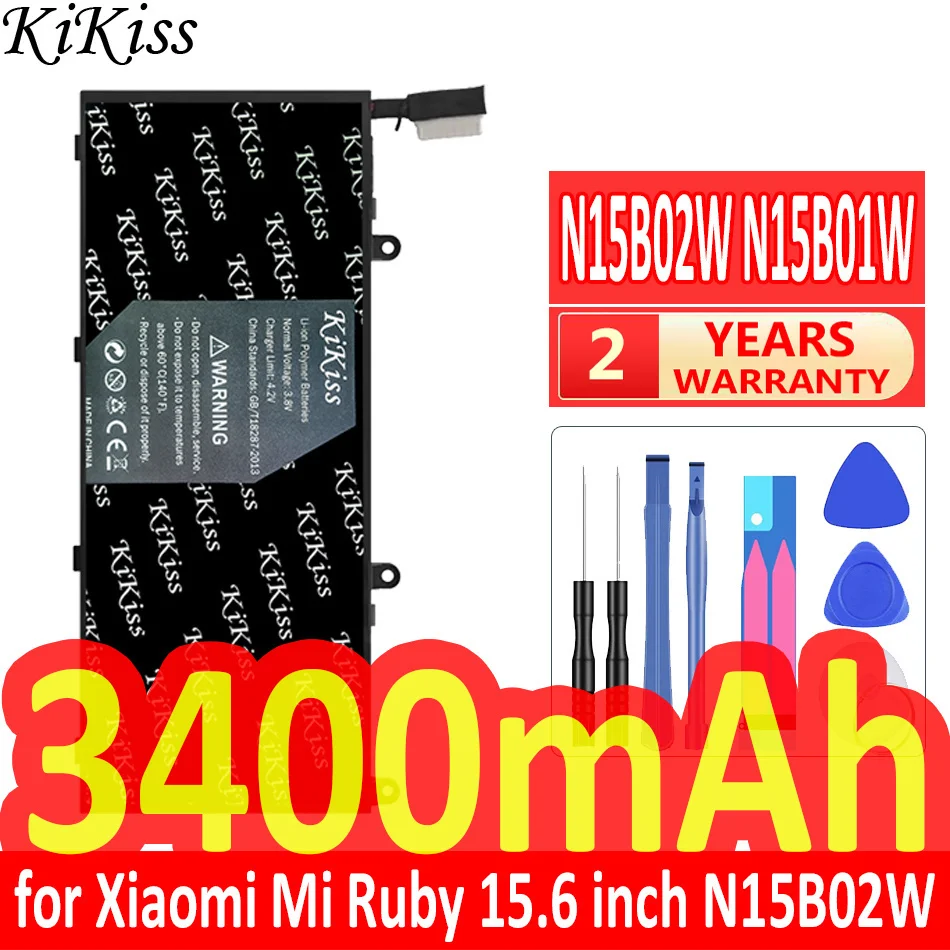 

3400mAh KiKiss Powerful Battery N15B01W for Xiaomi Mi Ruby 15.6 inch Timi TM1703 TM1802-AD/N/C Notbeook N15B02W