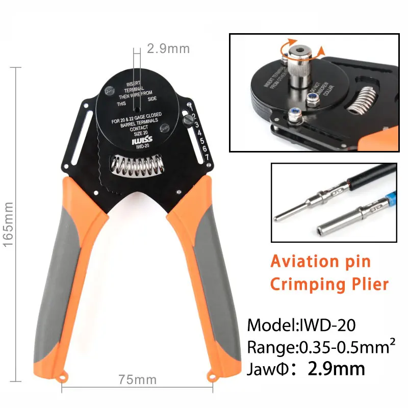 

IWD-12/16/20 Aviation Hand Tools Crimping Plier Suitable for Dechi connector 4-point crimping machine machining terminal pliers