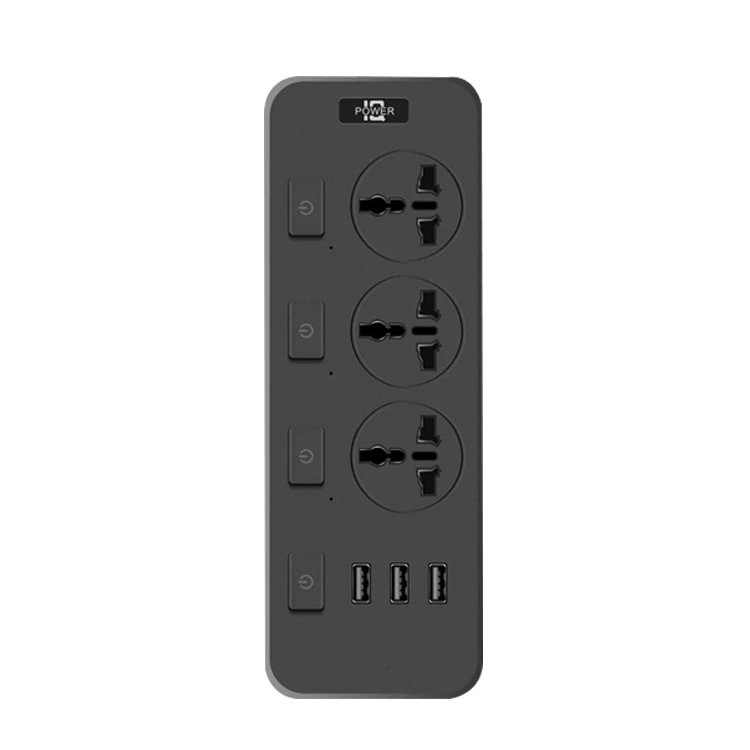 5 قطعة مقبس ذكي عالمي قطاع الطاقة مع ساحرة مستقلة 3 USB التيار المتناوب الاتحاد الأوروبي/المملكة المتحدة/الولايات المتحدة مقبس المنزل