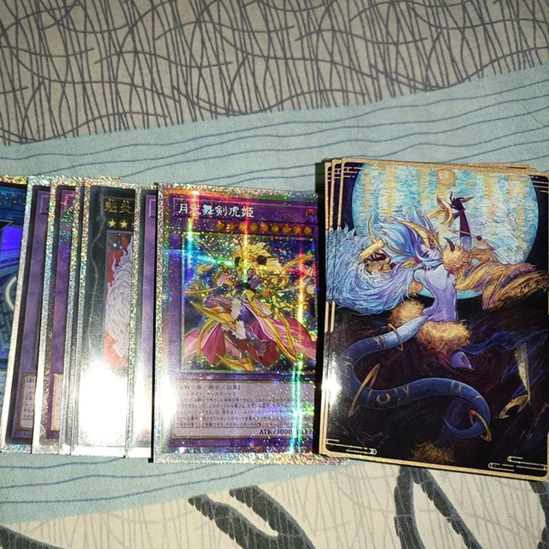 63X90Mm 60Pcs/set Diy Yu-Gi-Oh! Lunalight Leo Dancer Card Sleeves Color Flash Leo Dancer Card Protective Cover Gift Toys