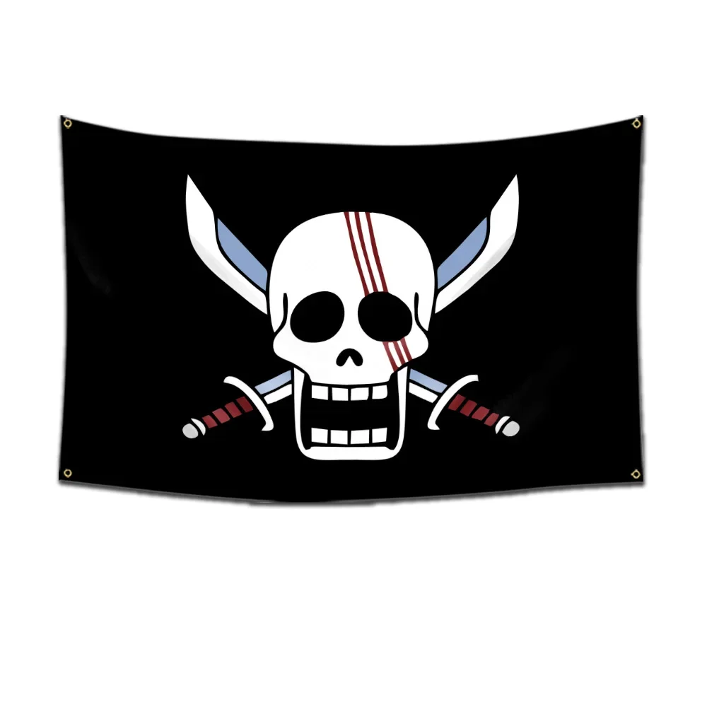 Anime One Piece Jolly Roger Wanddekoration Banner Gemälde Spielzeug Cartoon Luffy Zoro Strohhut Piraten Totenkopf Flagge Spielzeug für Kinder Geschenk