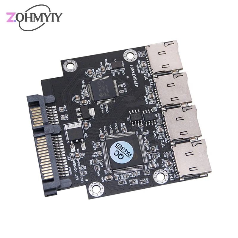 2.5 Inch 4 TF To SATA Adapter Card Self-Made SSD Solid State Drive For Micro-SD To SATA Group RAID Card