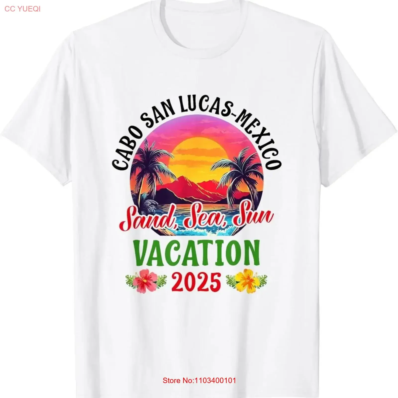 Camiseta Unisex Cabo San Lucas México 2025 para Vacaciones en Familia y con Amigos, Tallas S-XL, Hecha en EE. UU., Estilo Vintage Lavado, Ropa Urbana Informal