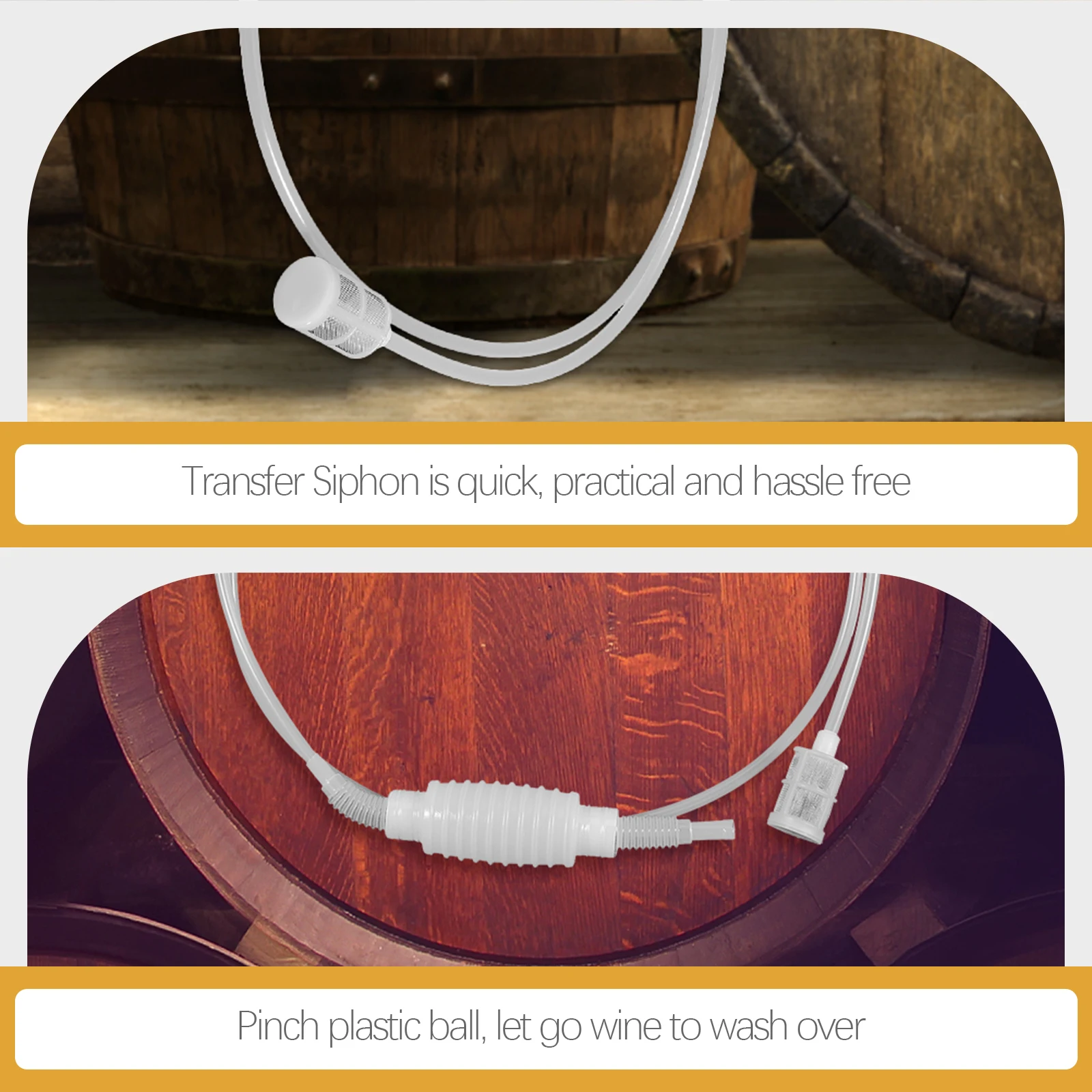 

1Set Brew Siphon Hose with Resistance Fast Flow Transfer Siphon for Wine Brew Cider Liquor Filtering