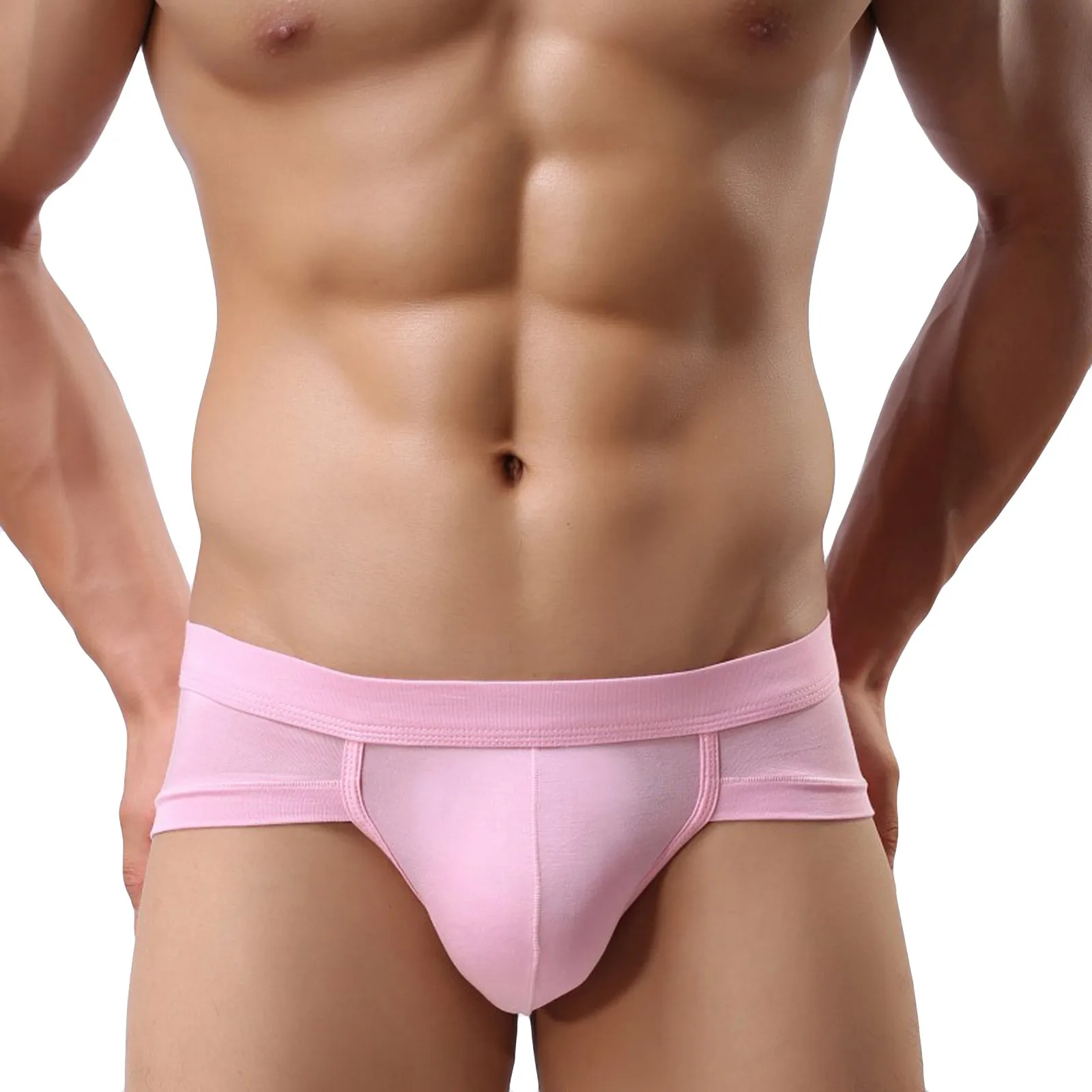 Mens Sexy Modal Underwear Briefs Men Low Rise U convex Pouch Brief Underpants Men Breathable Briefs