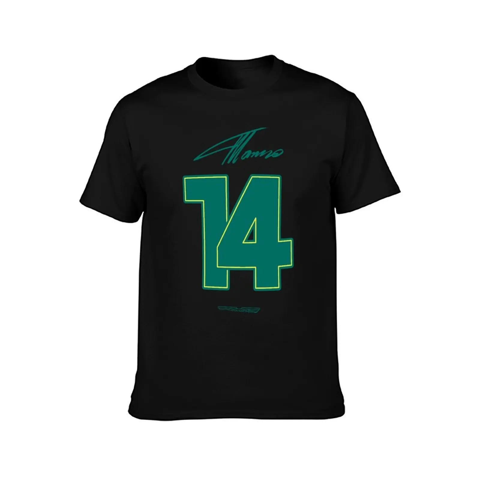 Alonso 14 Aston T-Shirt, Summer Casual Cotton Tee, Oversized Streetwear Tops, Vintage Graphic Print, Loose Fit Short Sleeve