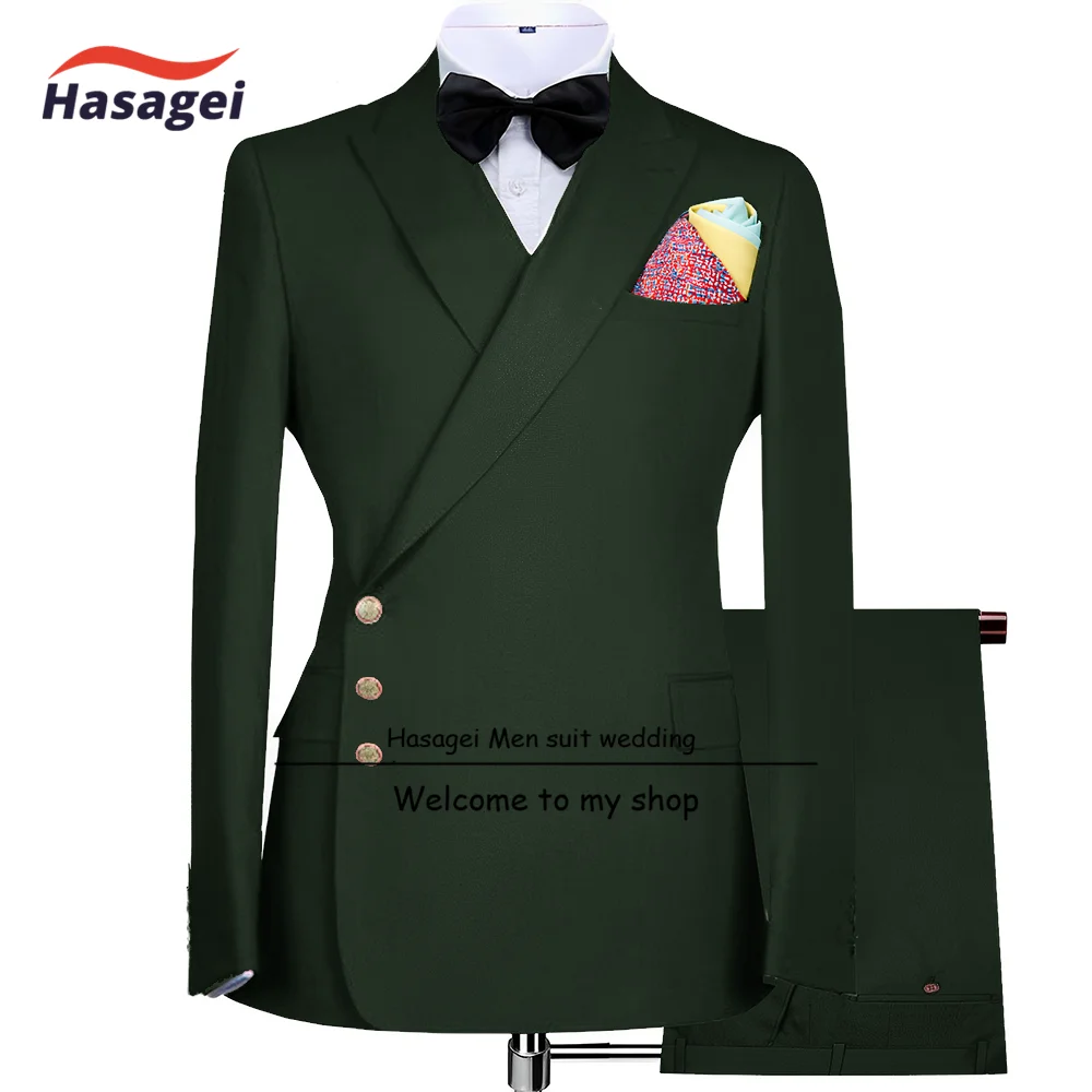 2023 New Men\'s Suit Jackets and Pants 2-piece Set Elegant Wedding Tuxedo Blazer for Homme Custom Clothes