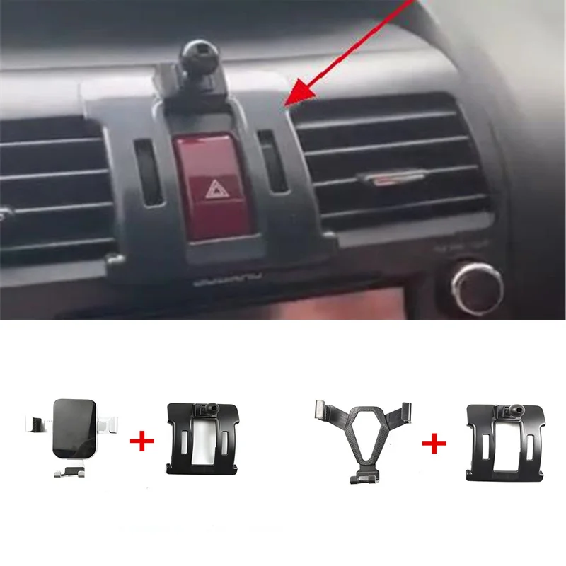 Suporte do telefone móvel do carro fixo, suporte de material plástico, ligação de gravidade, Subaru Forester SJ Especial, 2015-2018, 1Lot