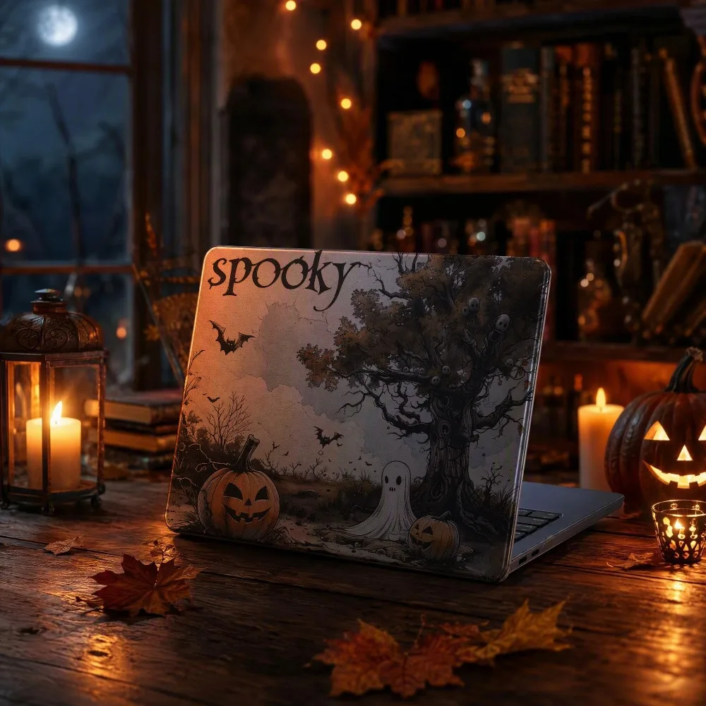 2026 Retro Scary Halloween for MacBook Neo case Air 15 13 M5 M4 M3Pro 16/14 13 Novelty Premium Pattern Hardshell Laptop Case