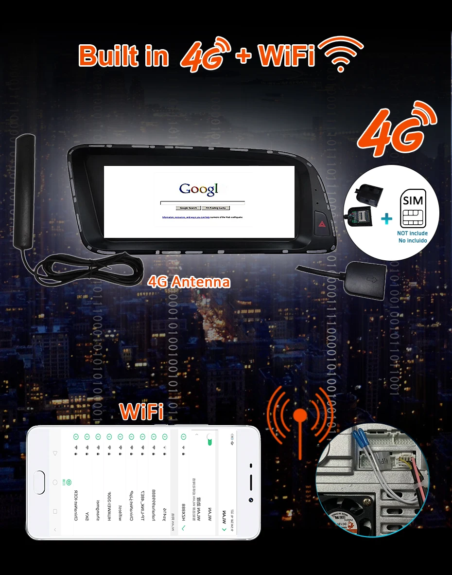 8,8'' Snapdragon 8 CORE Wireless Carplay Android 15 Auto-Radio GPS-Bildschirm für Audi Q5 2009-2016 Autoradio Stereo Multimedia-Player Bluetooth WLAN 4G LTE – Detail 16
