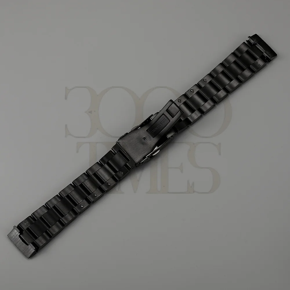 Imagem -04 - Pvd Preto Sólido Curvo End Link Pulseira de Relógio Fit para Skx 6105 Relógio Aço Inoxidável 18 mm 20 mm 22 mm 24 mm