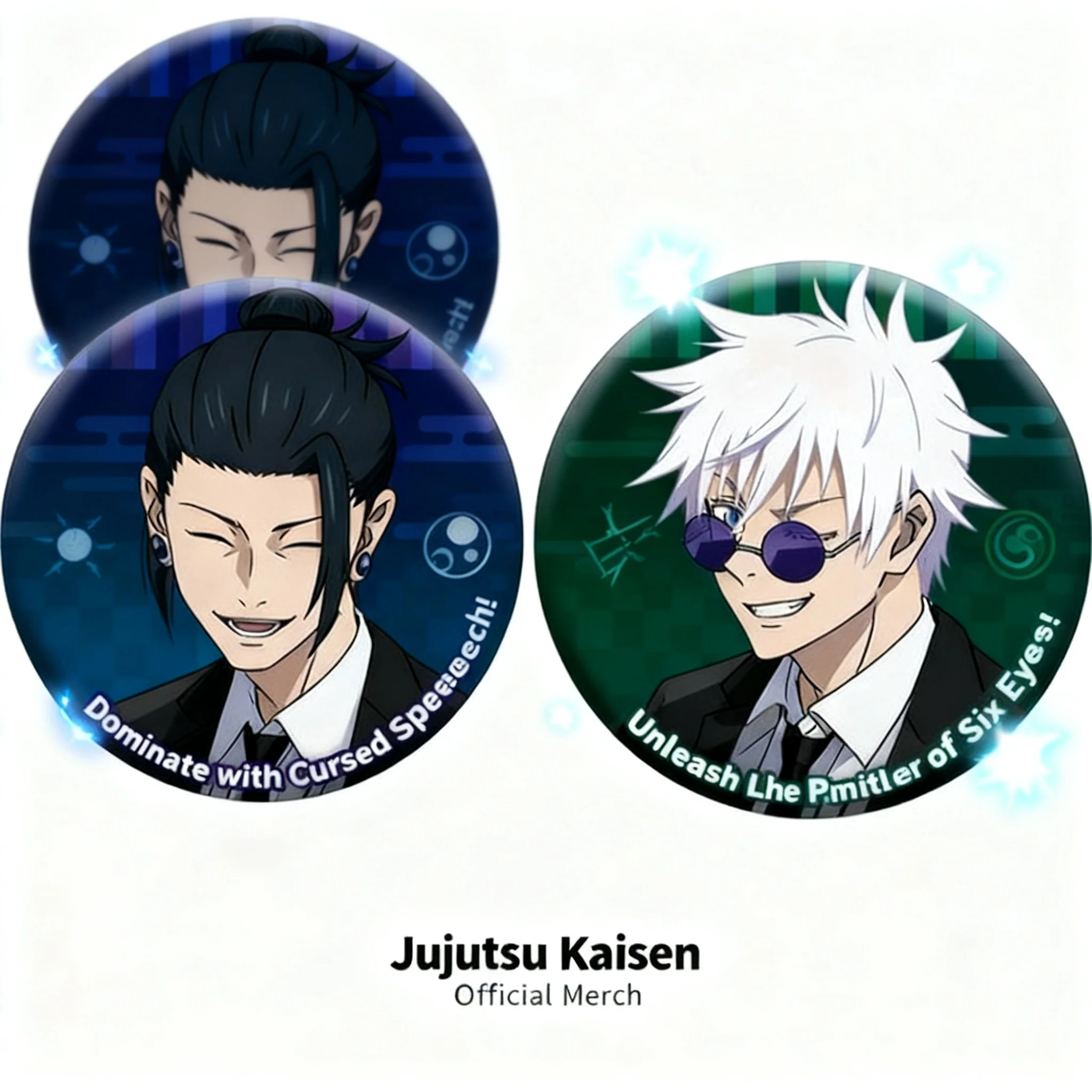 

Jujutsu Kaisen Anime Gojo Satoru Geto Suguru Badge Set Metal Enamel Pin Brooch Cosplay Accessories Collection Pins Gift for Fans