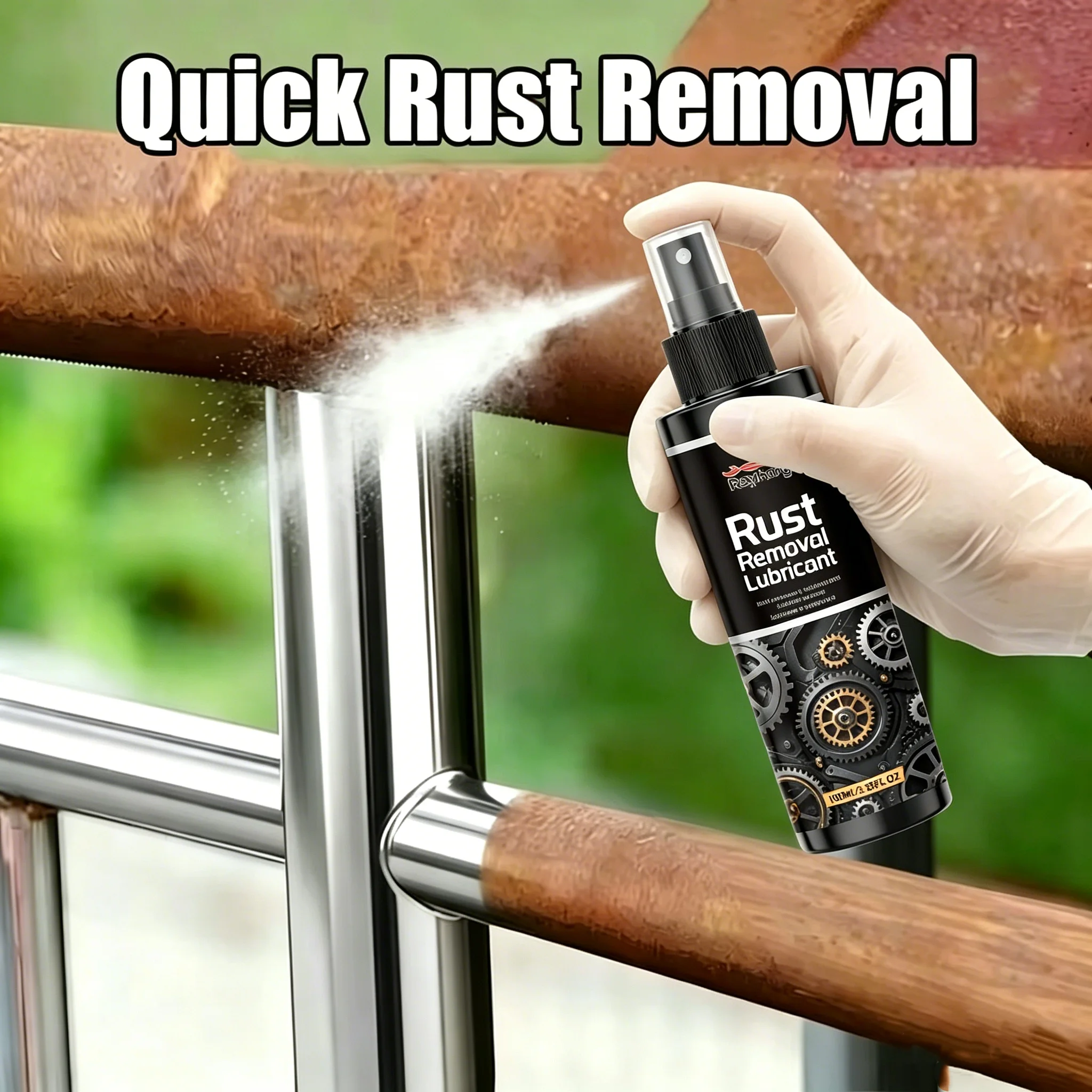 100mL Universal Rust Remover Revitalizing Spray for Car Wheels & Metal Surfaces Strong Decontamination Smooth & Reliable