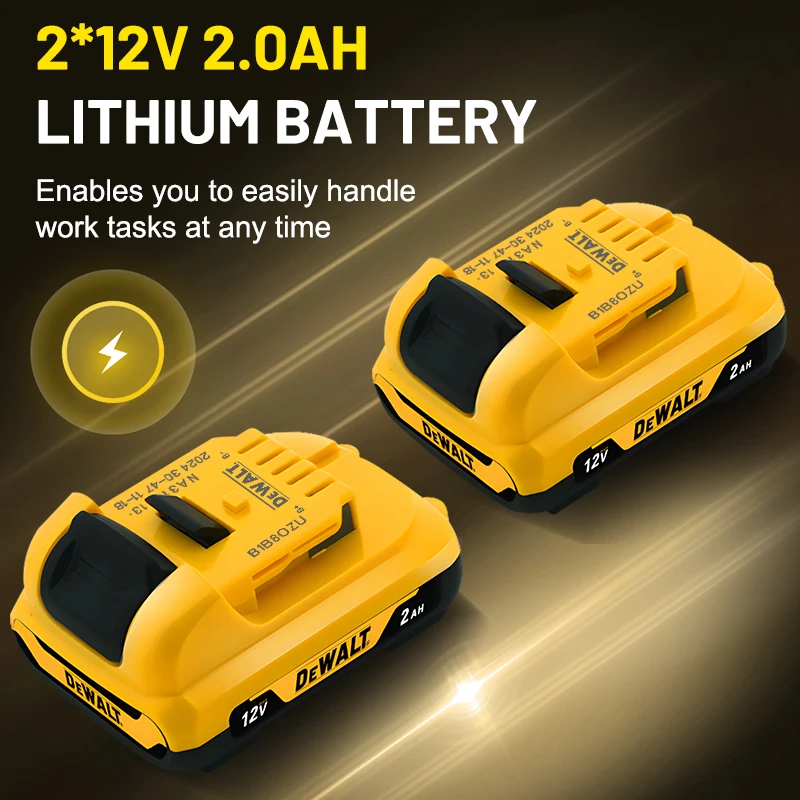 Dewalt DCB120 lithium-ion battery power tool battery, 12V 2AH 3Ah battery, DCB123 DCB125 DCB124 DCB122 DCD710