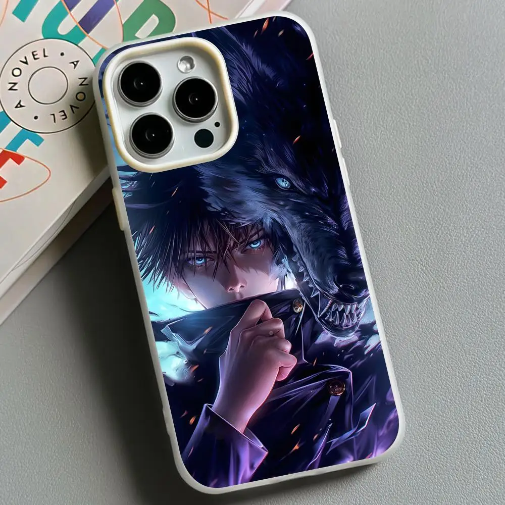 

Jujutsu Kaisen Megumi Jelly Double layer White Mobile Phone Case for iPhone 17 16 15 14 13 12 11 Air Pro Max Plus Protective