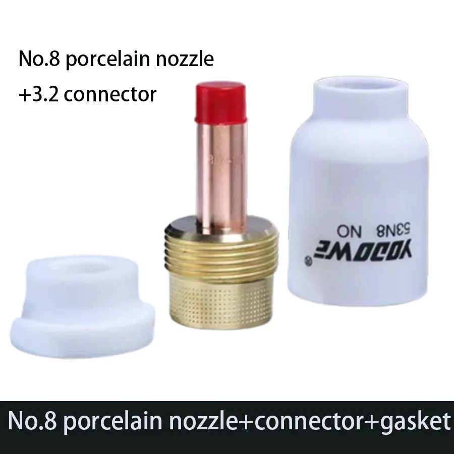 Argon arc welding ceramic nozzle accessories with mesh connection body, fluid conducting tungsten needle clamp pipe WP