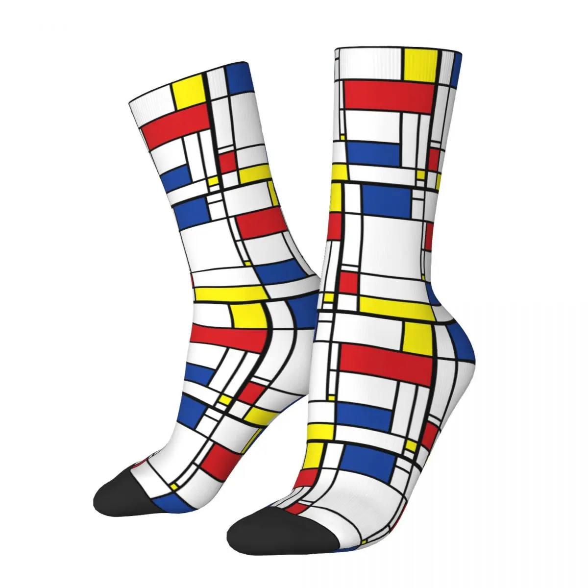 

Mondrian Minimalist De Stijl Modern Art Fatfatin Socks High Quality Stockings All Season Long Socks for Man's Woman's Gifts