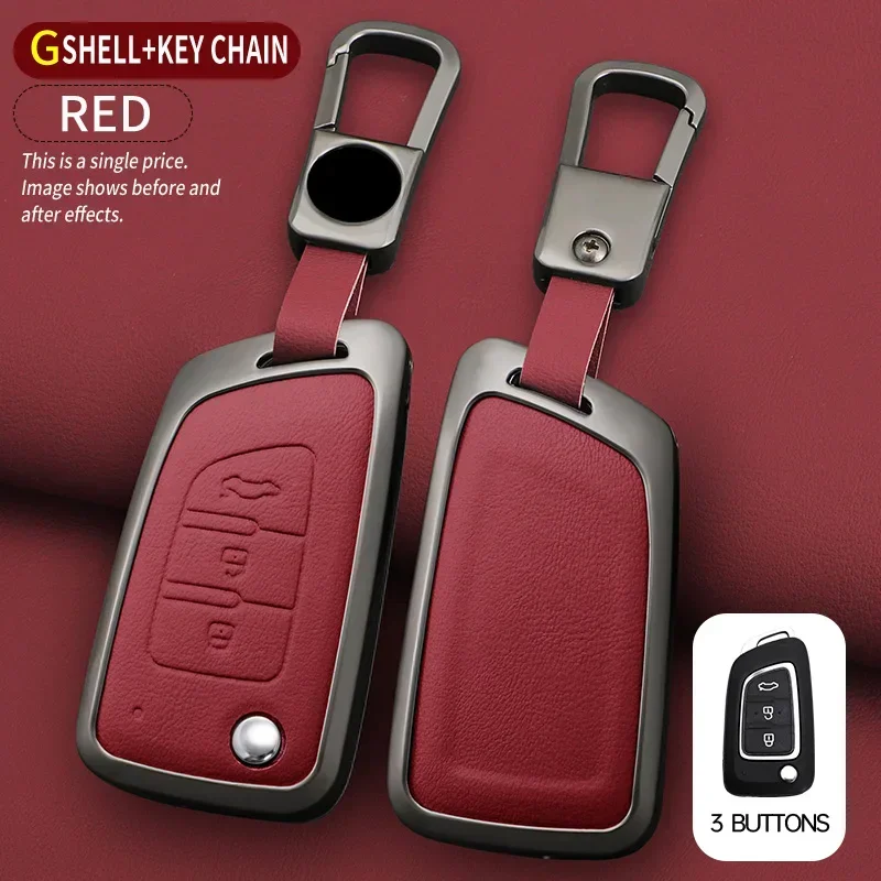 

Zinc Alloy + Leather Car Key Case Cover Fob For DongFeng DFM 580 370 S560 AX7 AX5 AX4 AX3 MX5 Auto Accessories Protector