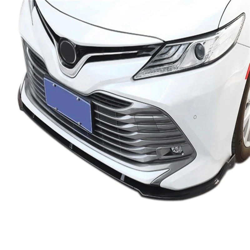 Dla 2018-2020 Toyota Camry Malowany czarny przedni zderzak Body Kit Spoiler Lip 3PCS