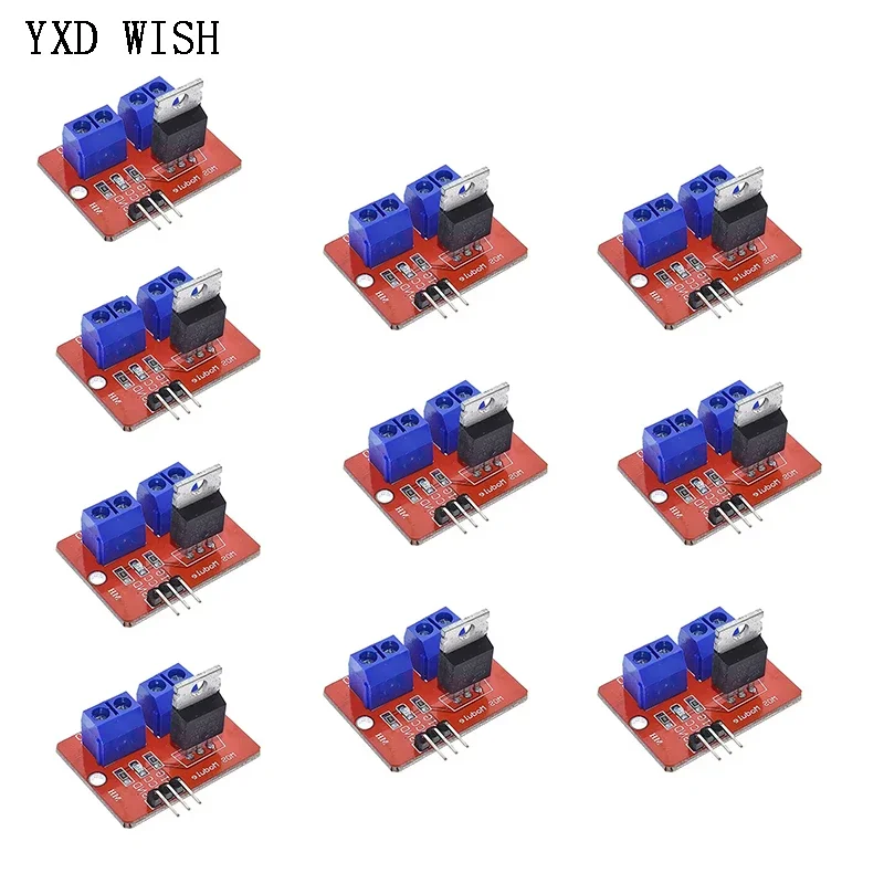 10PCS 0-24V Top Mosfet Button IRF520 MOS Driver Module For Arduino MCU ARM Raspberry pi IRF520 Motor Driver Board