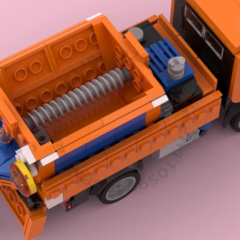 443 PCS Transport Car Snow Plow Lorry MOC Customize Modular Building Block Model Technology Popular DIY Boys Toy Birthday Gift