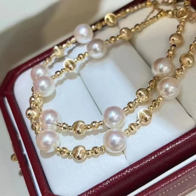 

SGARIT Brand Real Freshwater Round Pearl Bracelet For Women Natural Pearl Bracelet Jewelry Girl Daughter Birthday