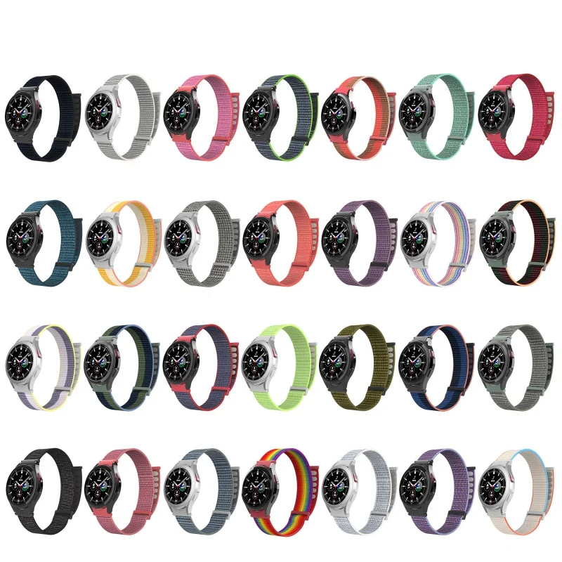 For Samsung galaxy  two-section Nylon loop strap Applicable Samsung new Nylon Watch Bands Watch 4 5